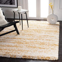 Ivory Shag Area Rug 4x6 – Plush Modern Non-Shedding Accent Rug