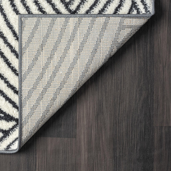 Grey Geometric Area Rug