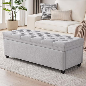 Storage Ottoman Bench with Hidden Storage