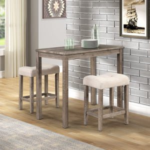 3-Piece Counter Height Dining Set with Stools