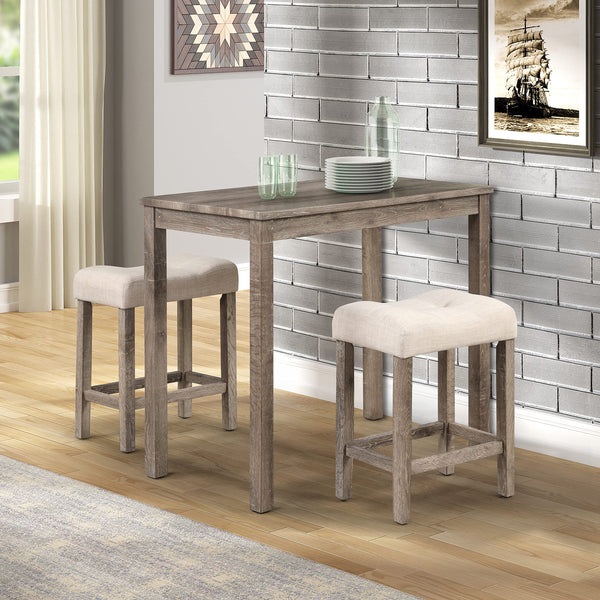 3-Piece Counter Height Dining Set with Stools