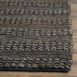 Handmade Jute & Cotton Runner Rug 2'3" x 10' – Charcoal
