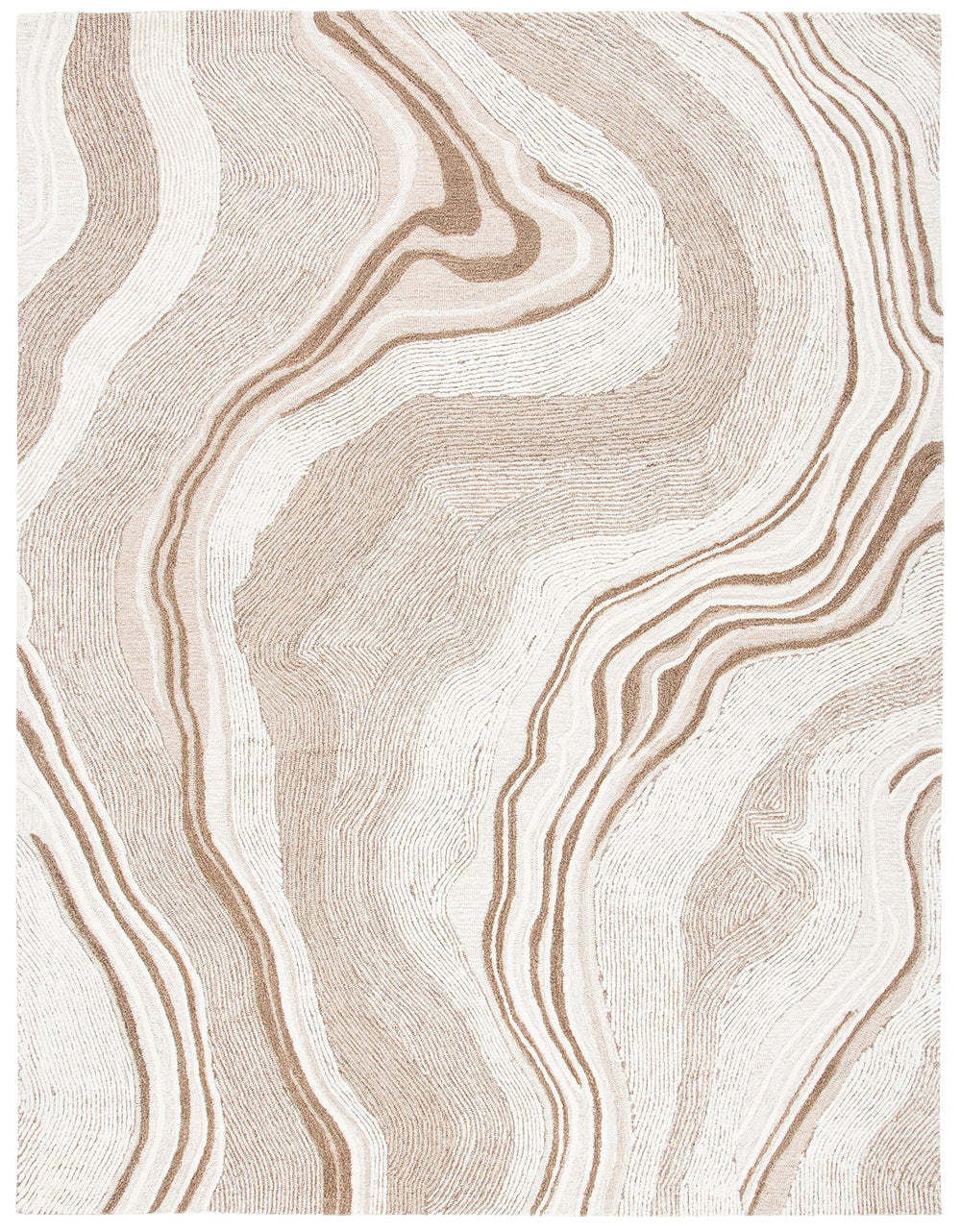 9x12 Hand-Tufted Wool Area Rug – Art Deco Abstract
