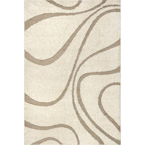 10x14 Modern Shag Area Rug – Abstract Polypropylene Indoor Rug