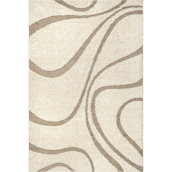 10x14 Modern Shag Area Rug – Abstract Polypropylene Indoor Rug