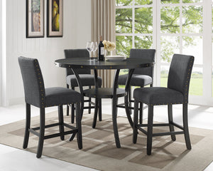Fabric Counter Height Stools with Nailhead Trim, Set of 2