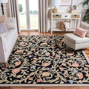 Hand-Hooked Wool Area Rug 8x10 – Floral French Country Design