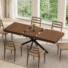 Extendable Dining Table with Hidden Leaf & Storage