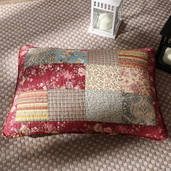 Cotton Patchwork Floral Quilt Set