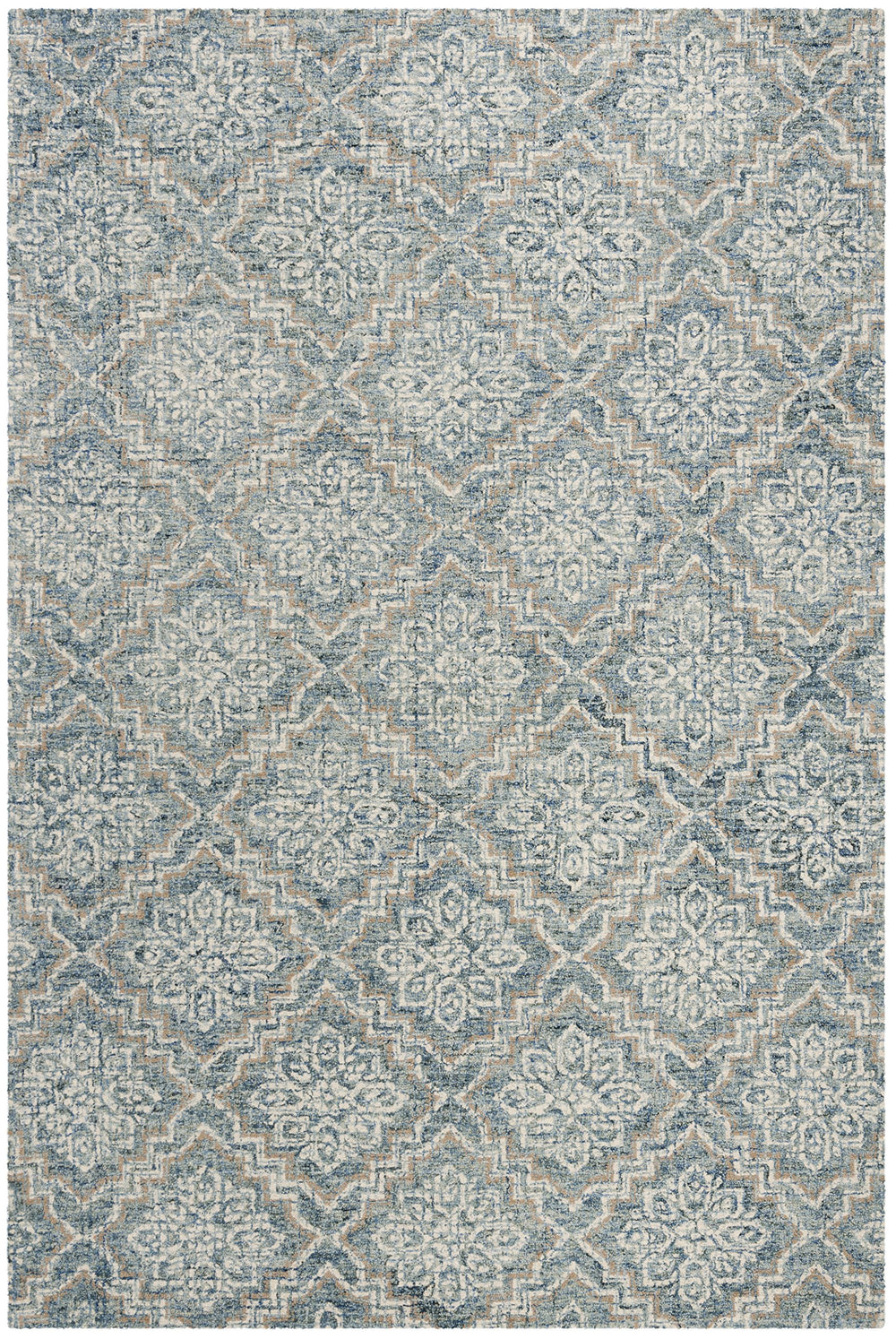 Abstract Hand-Tufted Wool Area Rug – Contemporary Design