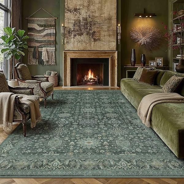 8x10 Washable Vintage Area Rug