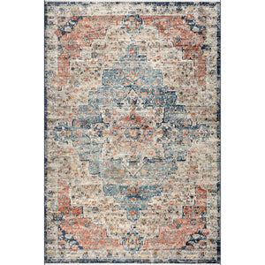 Vintage Medallion Polypropylene Area Rug