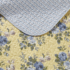King Quilt Set with Shams – Reversible 100% Cotton Bedding