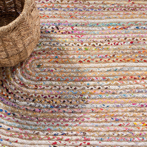 Oval Braided Jute & Cotton Area Rug – 4' x 6'