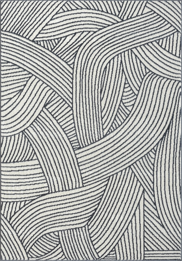 Grey Geometric Area Rug