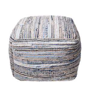 Knitted Cotton Jute Ottoman Pouf