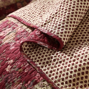 Cotton Patchwork Floral Quilt Set
