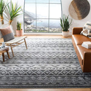 10x14 Moroccan Boho Area Rug – Ivory, Non-Shedding, Power Loomed