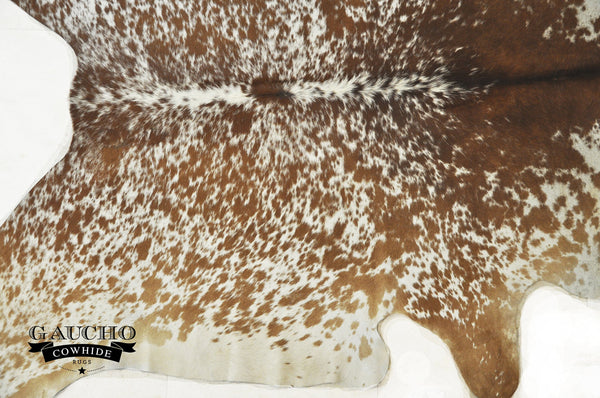 Extra Large Brown & White Natural Cowhide Rug