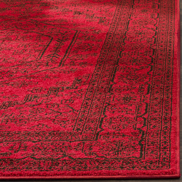 Red & Black Oriental Area Rug 10x14 – Traditional Medallion, Non-Shedding, Machine Woven
