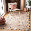 Oval Braided Jute & Cotton Area Rug – 6' x 9'