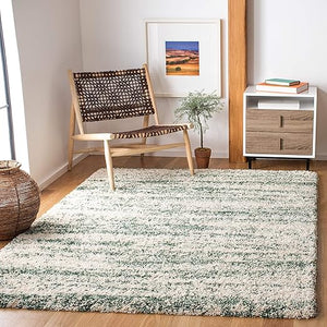 Shag Area Rug 5'3" x 7'6" – Moroccan Tile, Non-Shedding, 2-Inch Pile