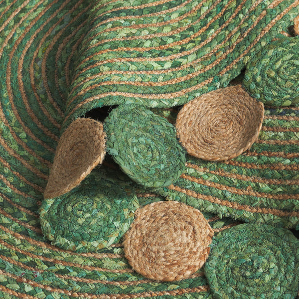 Oval Braided Jute & Cotton Area Rug – 6' x 9'