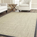 Natural Fiber Sisal Area Rug 3x5 with Fabric Border