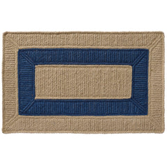Jute Cotton Doormat 18x30 – Handwoven, Reversible, Navy