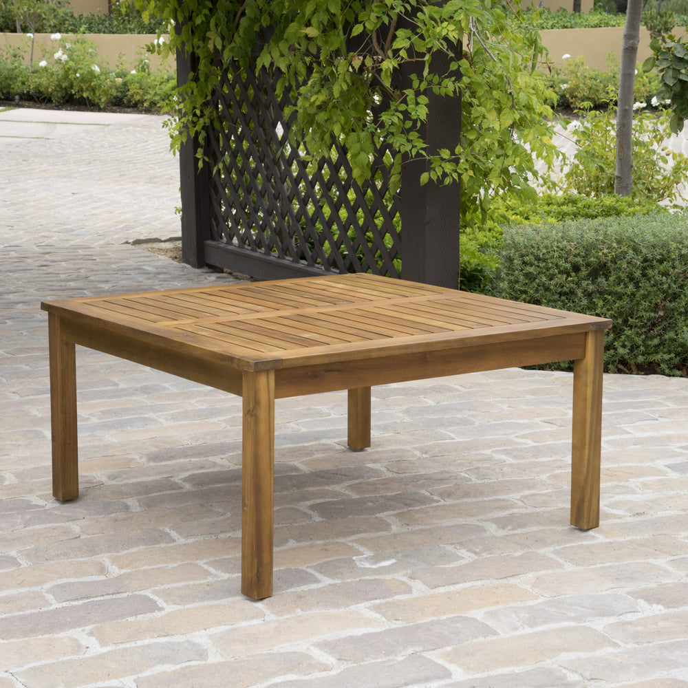 Outdoor Acacia Wood Coffee Table – Teak Finish