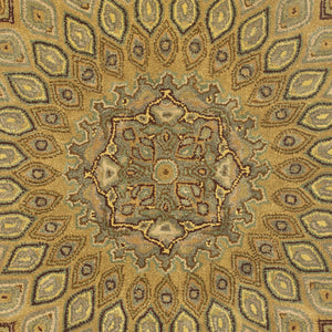 Hand-Tufted Wool Area Rug 4' x 6' – Traditional Oriental Medallion