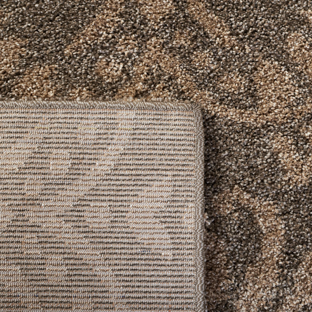 5'3" x 7'6" Shag Area Rug – Damask Design, Non-Shedding, 1.2-Inch Thick