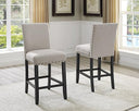 Fabric Counter Height Stools with Nailhead Trim, Set of 2
