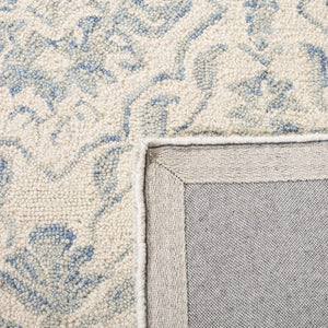 Wool Runner Rug 2'3" x 10' – Light Blue & Ivory