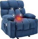 Massage Rocker Recliner Chair with Heat & Vibration – 4 Pockets, Cup Holders & USB Port