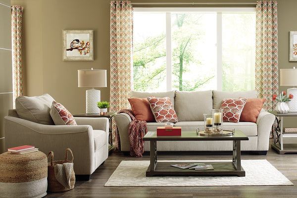 Jute & Cotton Farmhouse Pouf Set