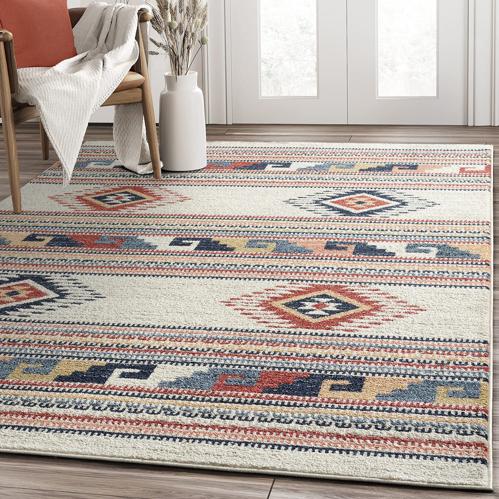 Multicolor Southwestern Tribal Area Rug