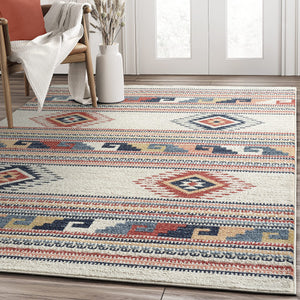 Multicolor Southwestern Tribal Area Rug