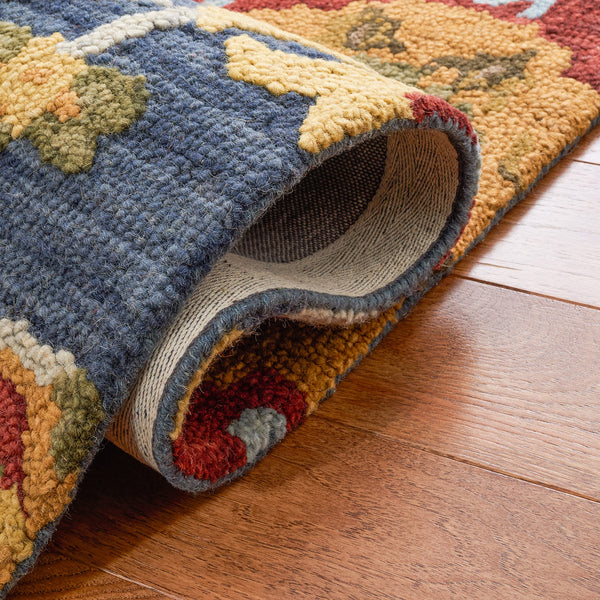 Hand-Tufted Wool Area Rug 4' x 6' – Floral Accent Rug for Living Room, Bedroom & Entryway
