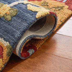 9x12 Handmade Wool Area Rug – Blossom Floral Collection