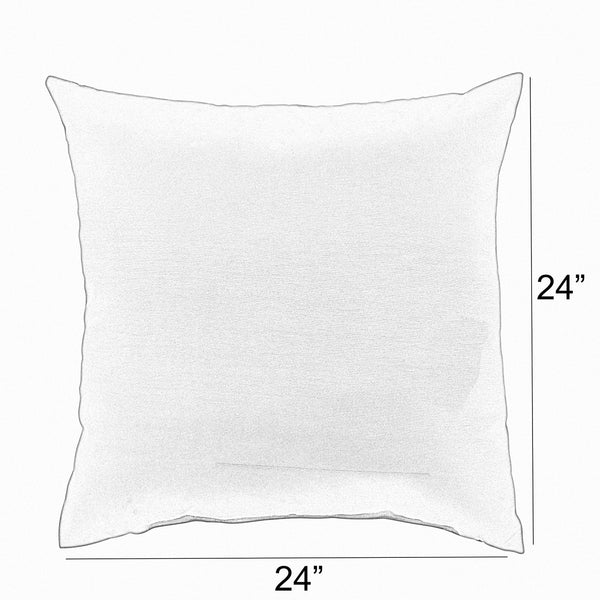 Outdoor Square Corded Throw Pillows 24" x 24" Cast Silver Set of 2
