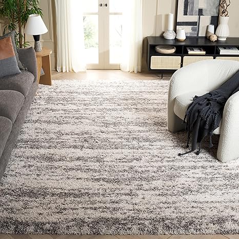 Indoor Shag Area Rug 6x9 Rectangular – Non-Shedding Plush Polypropylene