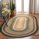 Oval Braided Area Rug 4' x 6' - Indoor Outdoor Washable