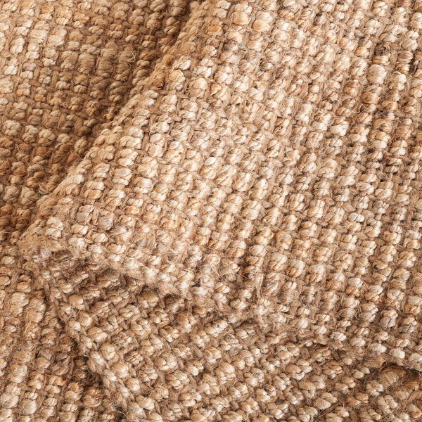 Handwoven Jute & Coir Area Rug – Natural Fiber, Farmhouse Style