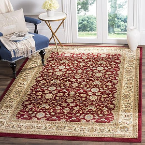 Traditional Oriental Area Rug – 5'3" x 7'6" Rectangular, Polypropylene, Machine Made