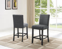 Fabric Counter Height Stools with Nailhead Trim, Set of 2