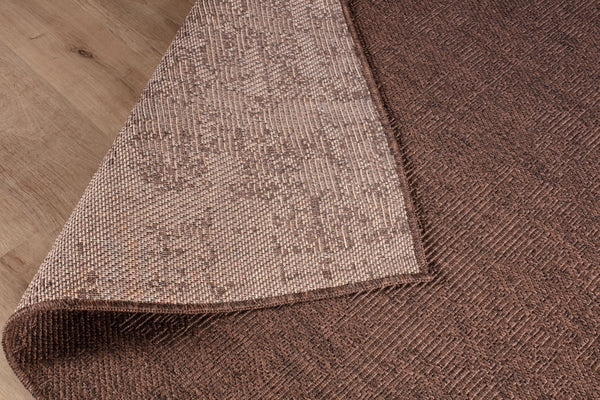 Round Jute-Style Area Rug 6ft – Brown