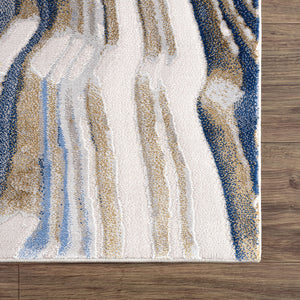 Grey & Gold Modern Geometric Area Rug