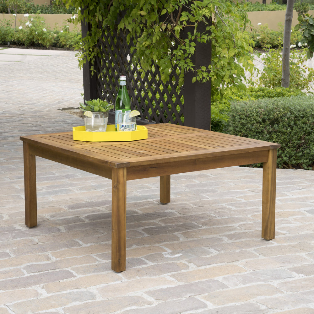 Outdoor Acacia Wood Coffee Table – Teak Finish