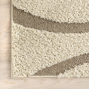 10x14 Modern Shag Area Rug – Abstract Polypropylene Indoor Rug